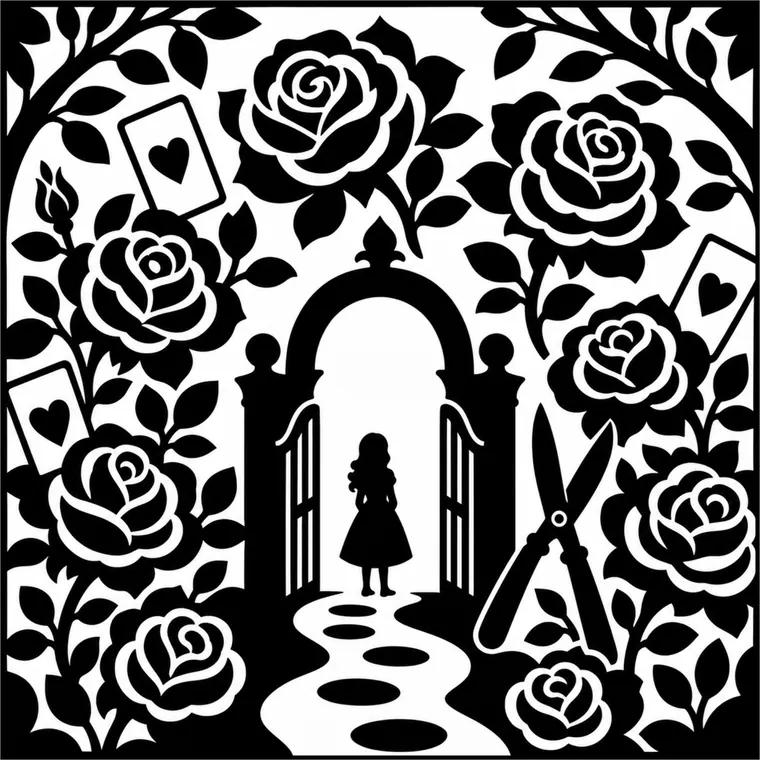 Finished silhouette: The Rose Garden