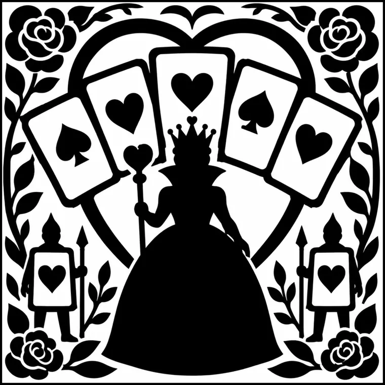 Finished silhouette: The Queen of Hearts