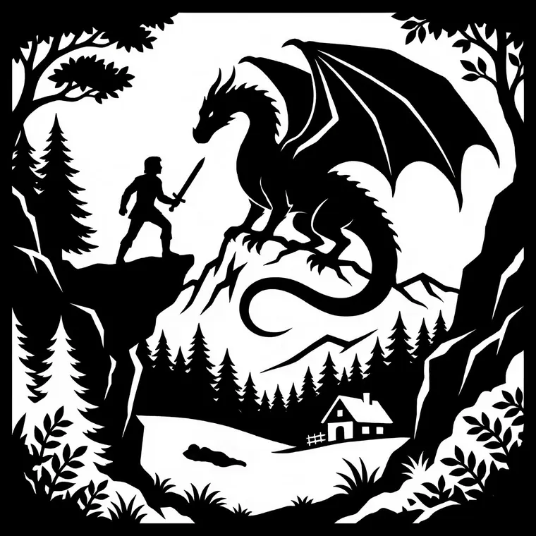Finished silhouette: The Two Brothers