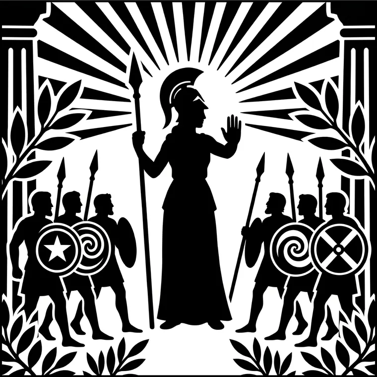 Finished silhouette: Athena
